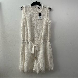 Juicy Couture Black Label- Palms Lace Romper Large- NWT- Bleached Bone Color